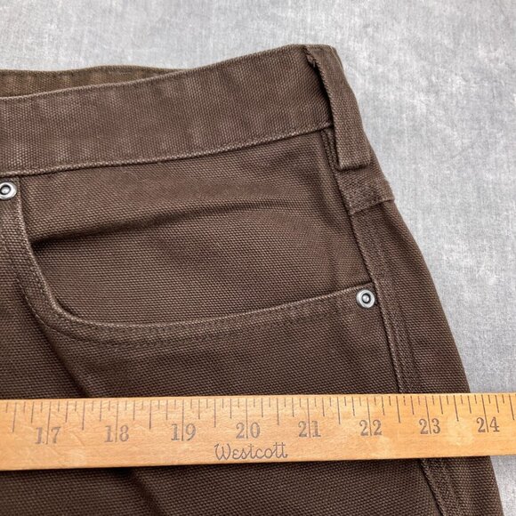 Duluth Pants Men 42W x 30L Brown Gusset Canvas Cotton Utility Work Heavy Duty - Picture 5 of 12